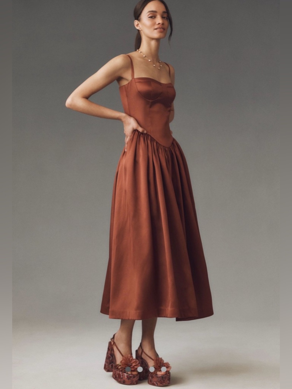 mare mare x anthropologie Amaya Corset Fit And Flare Dress XS